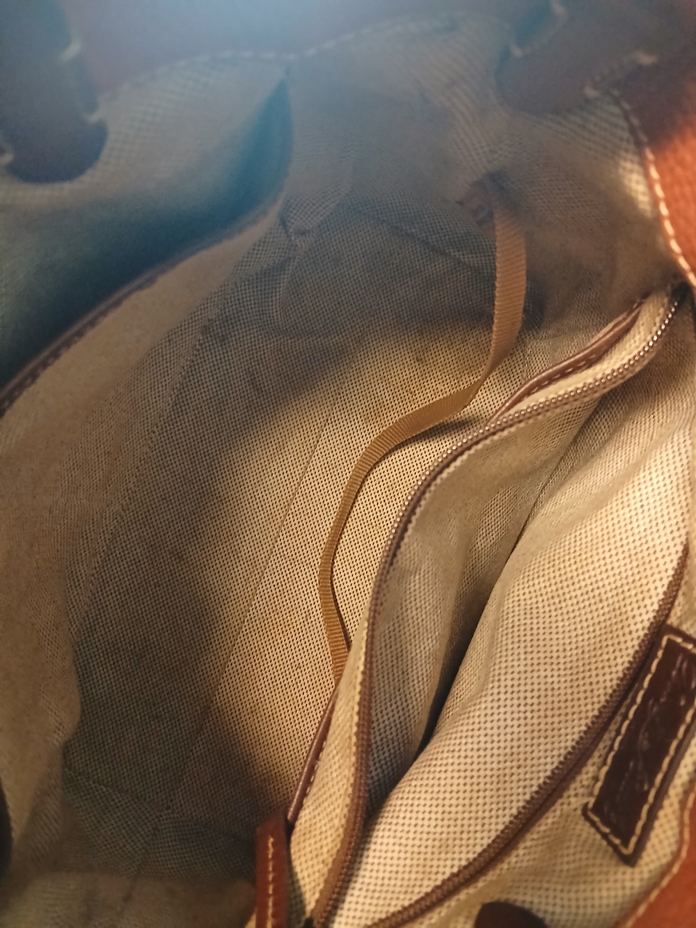 Dooney & Bourke Pebble Leather Satchel in Cognac Brown - Picture 7 of 11